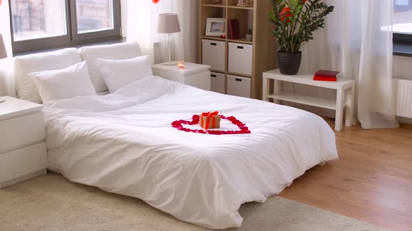 Cozy Bedroom Decorated for Valentines Day