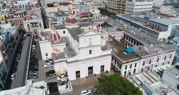 Old San Juan Drone Flight San Juan Bautista Cathedral, El Convento Puerto Rico 5
