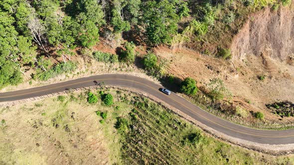 Rural countryside scenic aerial landscape. Countryside scenery.