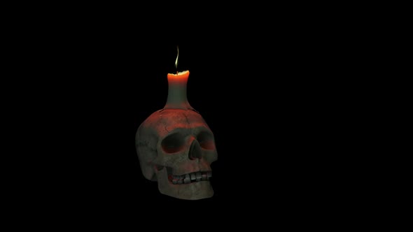 Burning Candle Skull