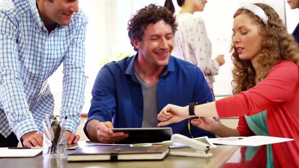 Group of business executives in a meeting