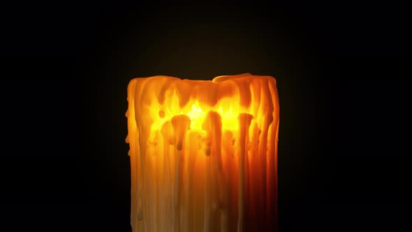 Time Lapse of a  Candle Burning