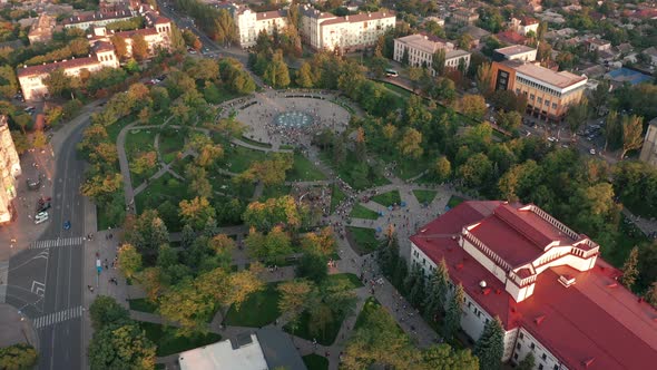 Mariupol Ukraine August 24 2021 Drama Theater in the City Center