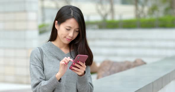 Young woman use of mobile phone 