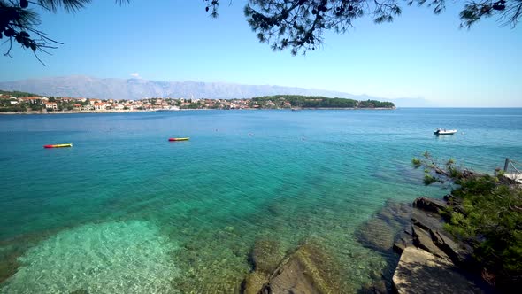 Scenic view of the bay in Sumartin Brac Island Croatia