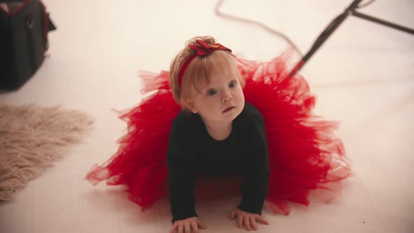 Little Baby  Crawling on the Ground