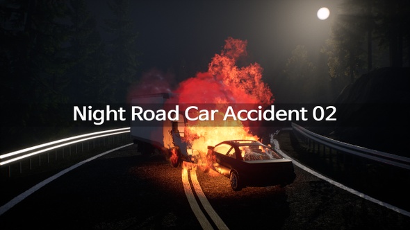 Night Road Car Accident 02