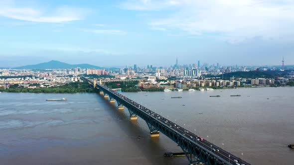 urban construction landscape,yangtze river bridge