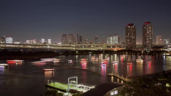 Night Time-Lapse Tokyo Japan