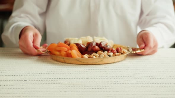 Dried Fruits Mix and Nuts Closeup