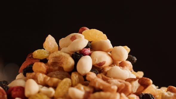 Nuts and Dried Fruits Mix Closeup