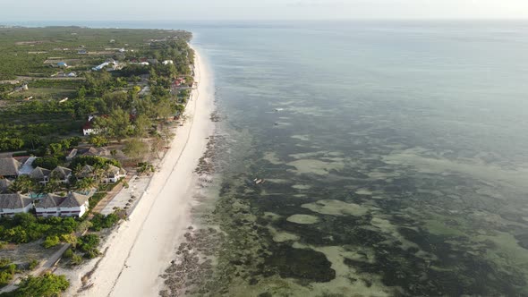 Ocean Near the Coast of Zanzibar Island Tanzania Slow Motion