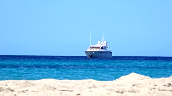 Luxury Yacht from the beach