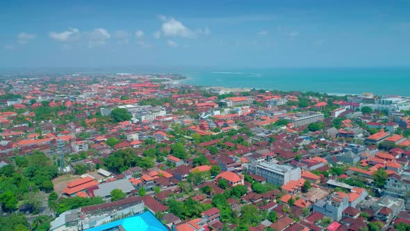 Flight Overlooking the City of Bali on the Indian Ocean 81