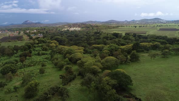 aerial view of the nature side of Arusha, Tanzania