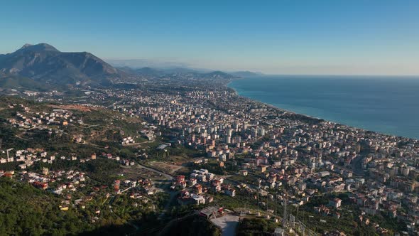 View of the City Aerial 4 K