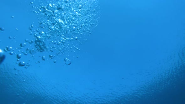 Blue Water and Air Bubbles