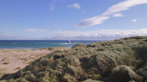 Rattray Head Sand Dunes and the Lighthouse on the Shores of North East Scotland