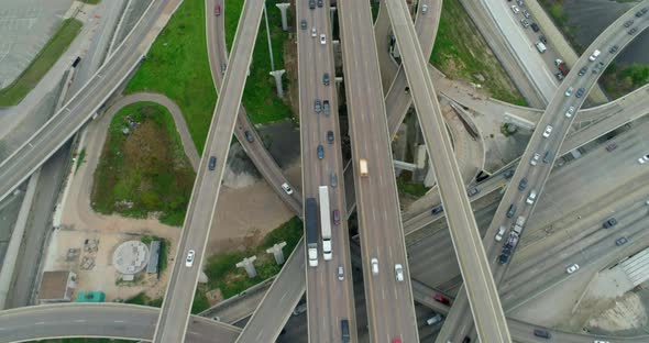 This video is about a birds eye view of rush hour traffic on major freeway in Houston. This video wa