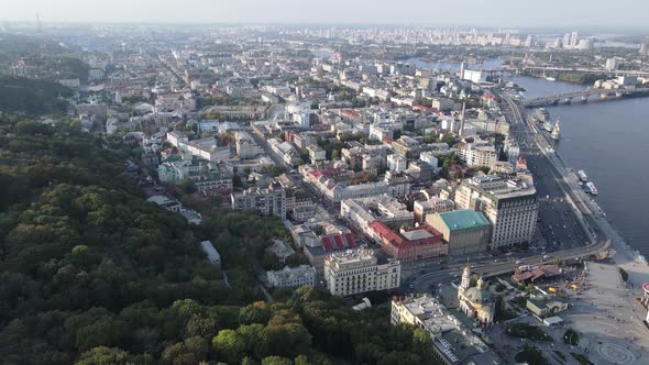 Kyiv - the Capital of Ukraine. Aerial View. Kiev