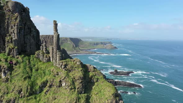 The Giants Causeway lies at the foot of the basalt cliffs along the sea coast on the north shores of