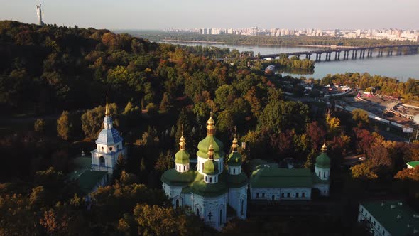 Vydubitsky monastery historical and religious architecture in baroque style