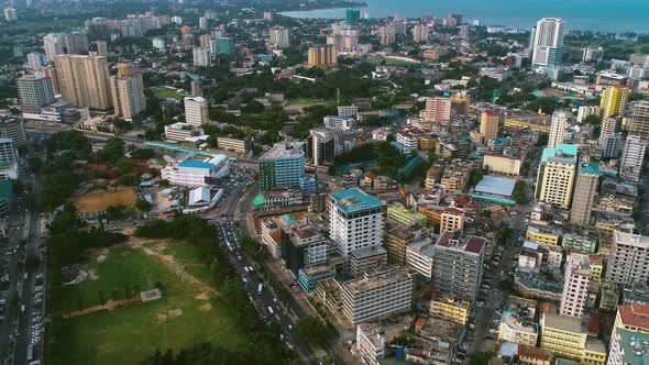 aerial view of Dar es Salaam, Tanzania