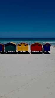 Colorful Beach House at Muizenberg Beach Cape Townbeach Huts Muizenberg Cape Town False Bay South