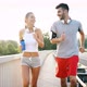 Attractive Man and Beautiful Woman Jogging Together - VideoHive Item for Sale