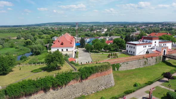 Drone Video of Castle in Dubno Ukraine