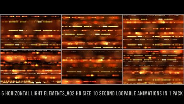 Horizontal Bokeh Lights Element Pack V02 alt
