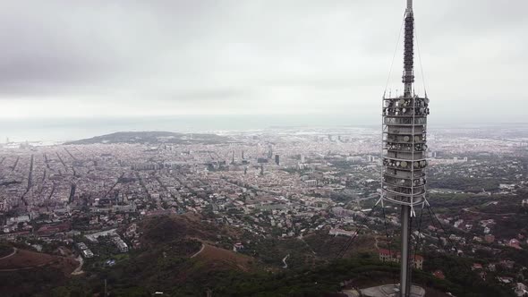 Aerial View of Tibidabo Barcelona