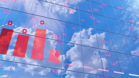 Growing concept of company profit and analyze of stock price per year 4k