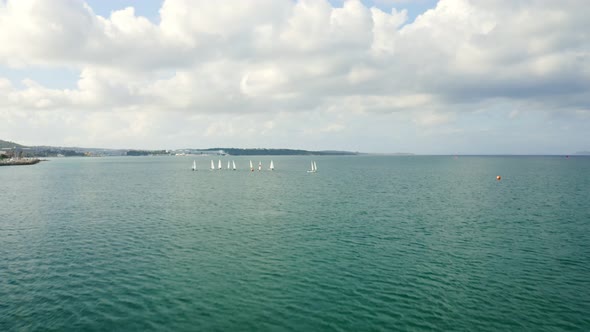 Sea And small Sails Aerial