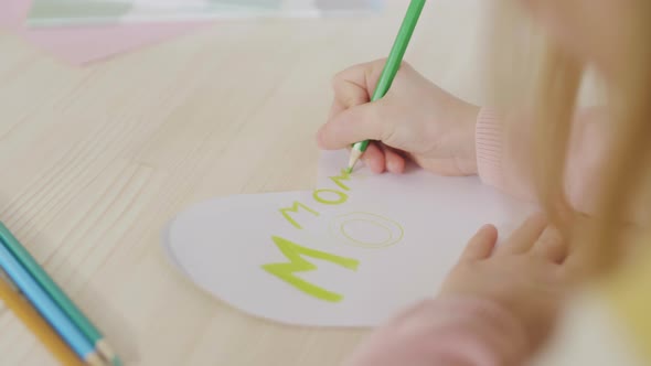 Child Drawing on Greeting Card