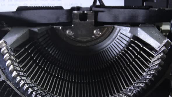 Letters Typing in a Typewriter