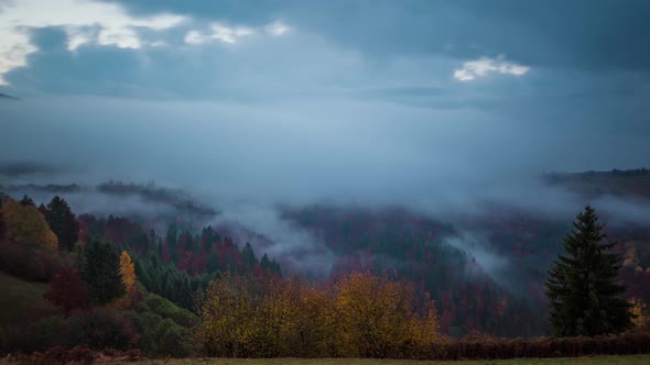 Foggy Sunrise Time Lapse