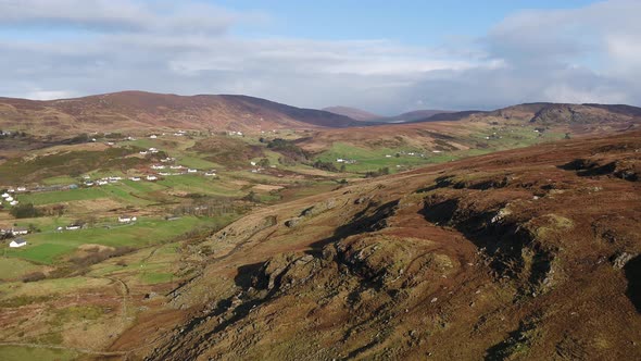 Aerial View of Glencolumbkille in County Donegal Republic of Irleand