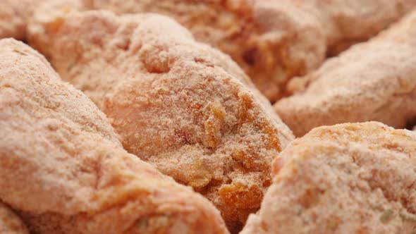 Chicken meat arranged and ready to beeing baked close-up 4K 2160p 30fps UltraHD panning footage - Bu