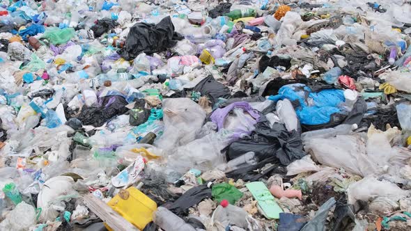 Garbage Lots of Plastic Bags and Bottles