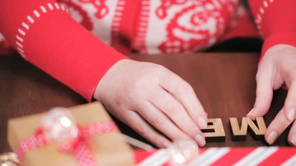 Wood Merry Christmas sign and traditional gingerbread cookies home made.