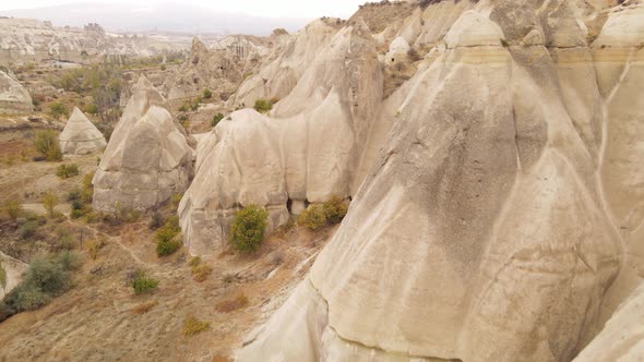 Cappadocia Landscape Aerial View. Turkey. Goreme National Park