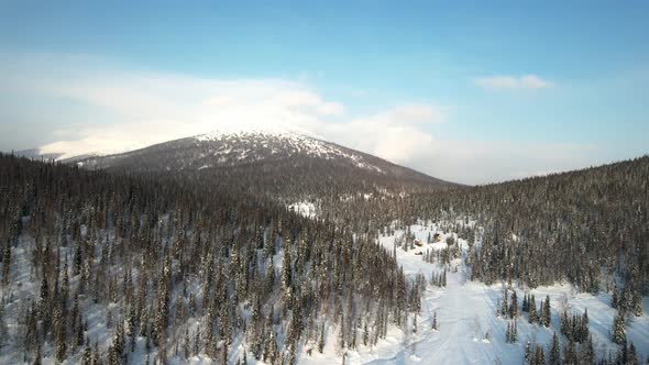 Asian Mountains in the Snow