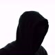 Mysterious Man in Silhouette with Hood on the Head Rotating - VideoHive Item for Sale