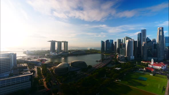 Time lapse of Building in Singapore city