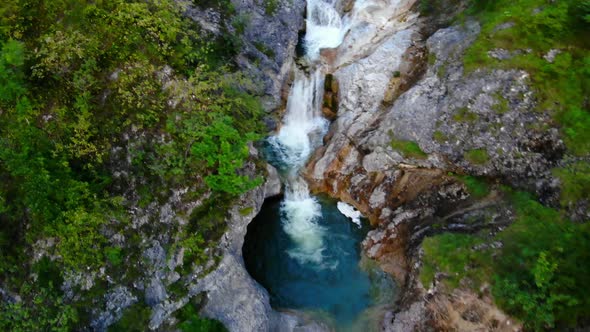 Drone Video of an beautiful Waterfall