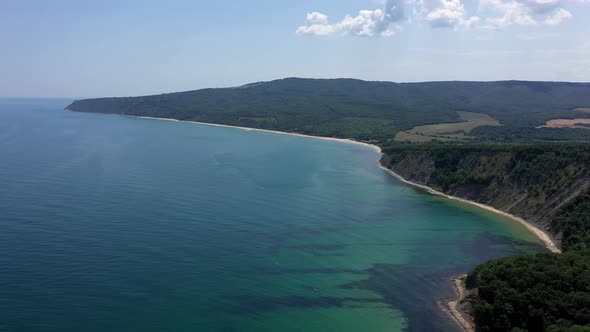 View of Drone to The Beautiful Coastline