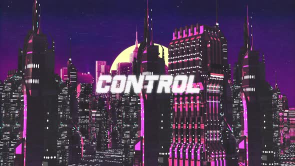 Retro Cyber City Background Control