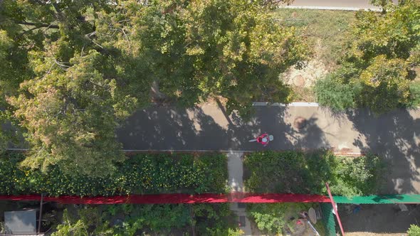 Little Girl On Bicycle Aerial