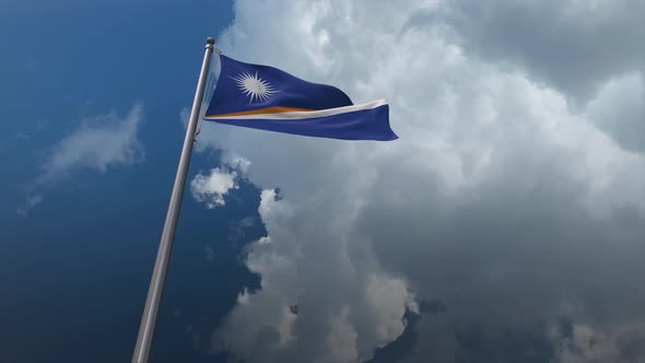 Marshall Islands Flag Waving 4K